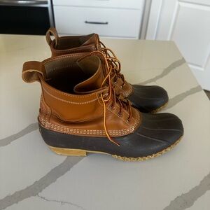LL Bean Brown and Black Duck Boots